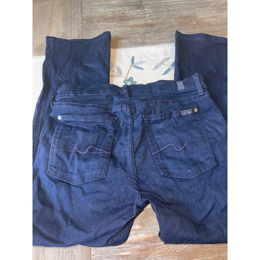 7 For All‎ Mankind Kimmie Bootcut Dark Wash Jeans Size 31 Denim - Picture 7 of 8